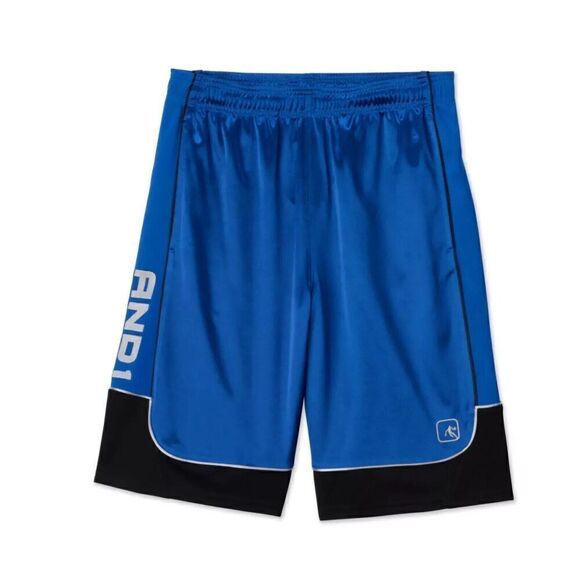 AND1 Men's All Court Colorblock Shorts Blue & Black Size 3XL - Picture 1 of 5